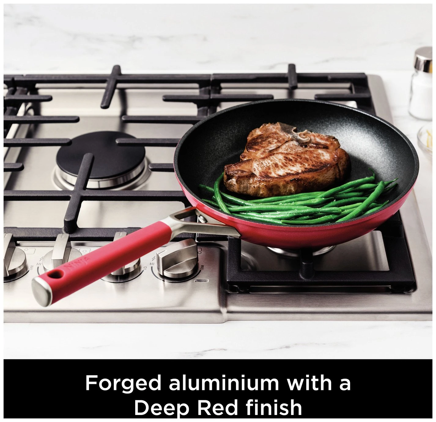 Ninja Zerostick Aluminium 5 Piece Non Stick Pan Set - Red 4 Ninja Zerostick Aluminium 5 Piece Non Stick Pan Set - Red - Image 4