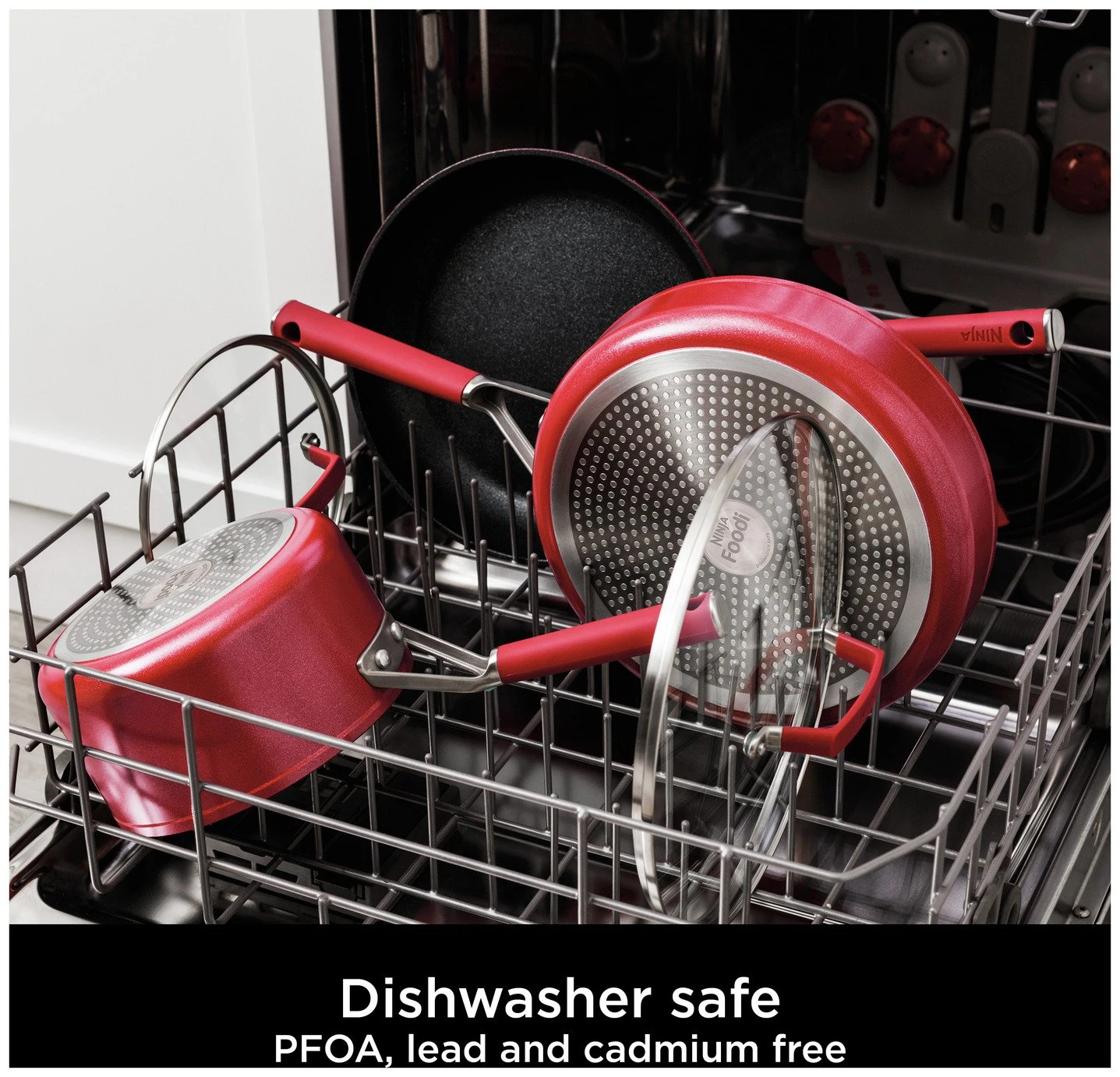 Ninja Zerostick Aluminium 5 Piece Non Stick Pan Set - Red 5 Ninja Zerostick Aluminium 5 Piece Non Stick Pan Set - Red - Image 5
