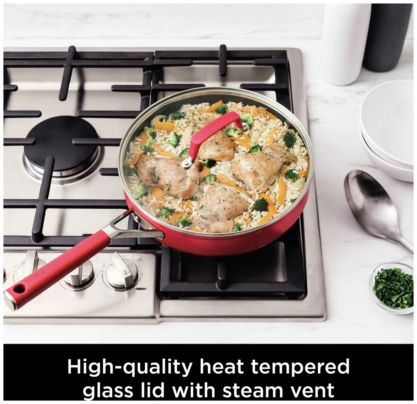 Ninja Zerostick Aluminium 5 Piece Non Stick Pan Set - Red 6 Ninja Zerostick Aluminium 5 Piece Non Stick Pan Set - Red - Image 6