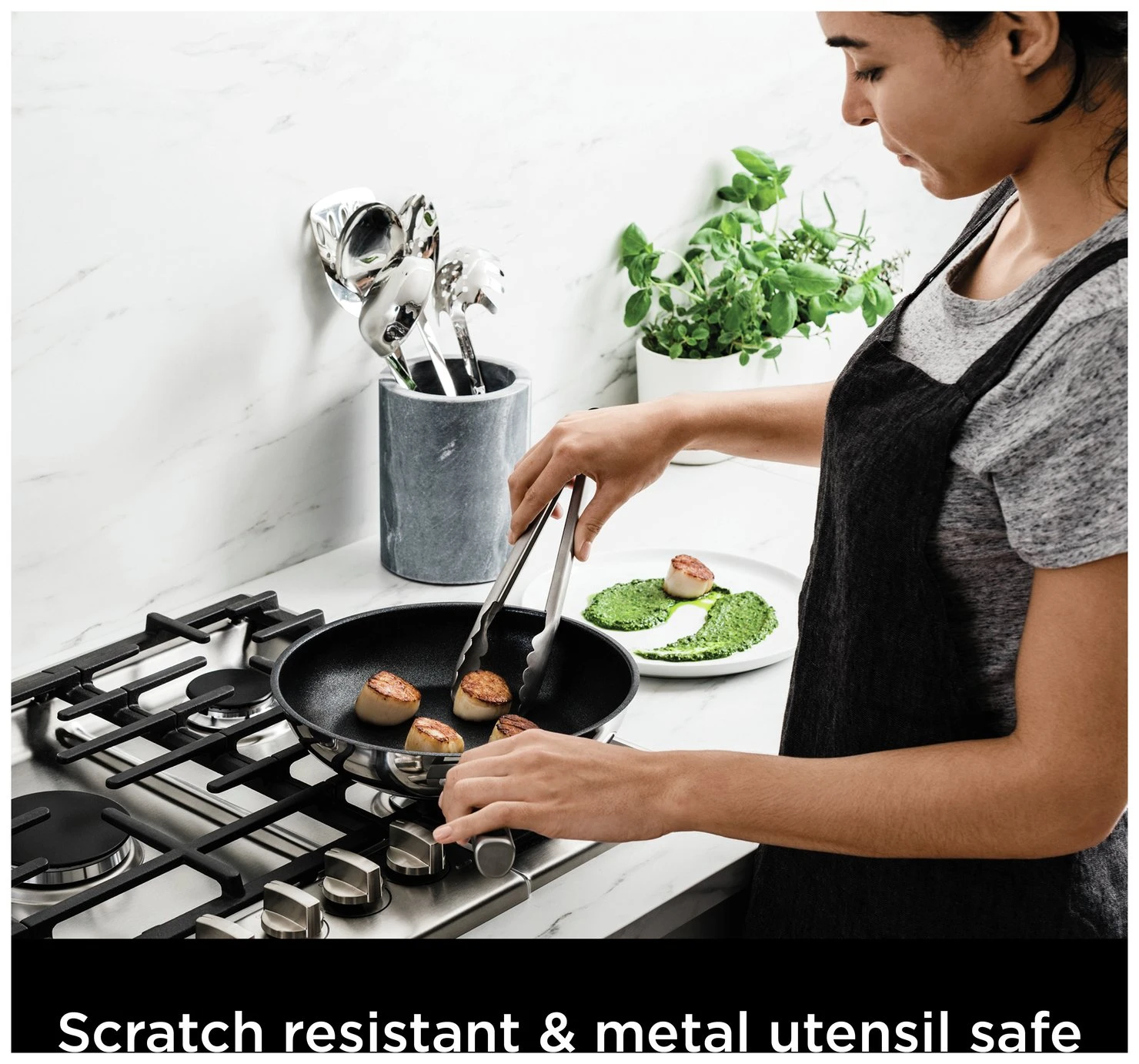 Ninja Zerostick Stainless Steel 5 Piece Non Stick Pan Set 5 Ninja Zerostick Stainless Steel 5 Piece Non Stick Pan Set - Image 5