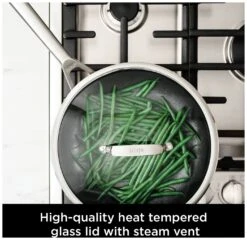 Ninja Zerostick Stainless Steel 5 Piece Non Stick Pan Set 16 Ninja Zerostick Stainless Steel 5 Piece Non Stick Pan Set -Habitat 1120240 R Z007A