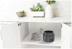 Ninja Zerostick Stackable 3 Piece Non Stick Pan Set 9 Ninja Zerostick Stackable 3 Piece Non Stick Pan Set -Habitat 1120264 R Z003A