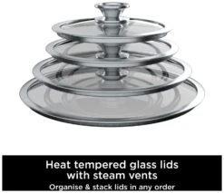 Ninja Zerostick Stackable 3 Piece Non Stick Pan Set 10 Ninja Zerostick Stackable 3 Piece Non Stick Pan Set -Habitat 1120264 R Z004A