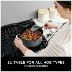 Ninja Zerostick 30cm Non Stick Aluminium Possible Pot -Grey -Habitat 1120288 R Z007A