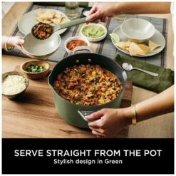 Ninja Zerostick 30cm Non Stick Aluminium Possible Pot -Green -Habitat 1120295 R Z005A