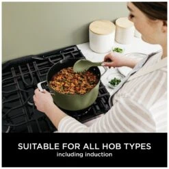 Ninja Zerostick 30cm Non Stick Aluminium Possible Pot -Green -Habitat 1120295 R Z007A