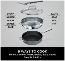 Ninja Zerostick 28cm Non Stick Aluminium Possible Pan -Grey -Habitat 1120305 R Z003A