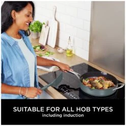 Ninja Zerostick 28cm Non Stick Aluminium Possible Pan -Grey -Habitat 1120305 R Z007A