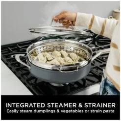 Ninja Zerostick 28cm Non Stick Aluminium Possible Pan -Grey -Habitat 1120305 R Z008A