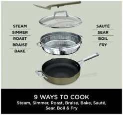 Ninja Zerostick 28cm Non Stick Aluminium Possible Pan -Green -Habitat 1120312 R Z003A