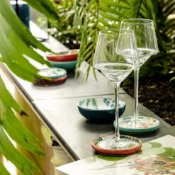 Habitat X Kew Set Of 4 Ceramic Botanical Coasters -Habitat 1300541 R Z003C