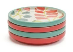 Habitat X Kew Set Of 4 Ceramic Botanical Coasters -Habitat 1300541 R Z004A