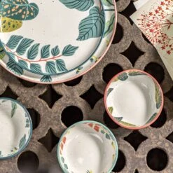 Habitat X Kew Set Of 2 Ceramic Dinner Plates -Habitat 1300565 R Z003C