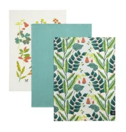 Kew Set Of 3 Botanical Tea Towels -Habitat 1300716 R Z004A