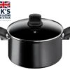 Tefal Titanium Excellence 24cm Aluminium Stock Pot - Black