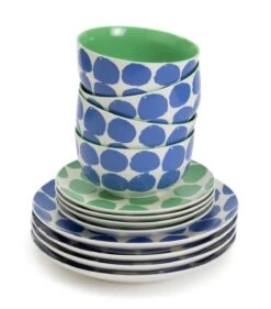 Habitat Abstract 12 Piece Stoneware Dinner Set 11 Habitat Abstract 12 Piece Stoneware Dinner Set -Habitat 1304963 R Z005A