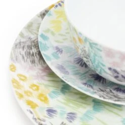 Habitat Floral 12 Piece Porcelain Dinner Set -Habitat 1307276 R Z005A