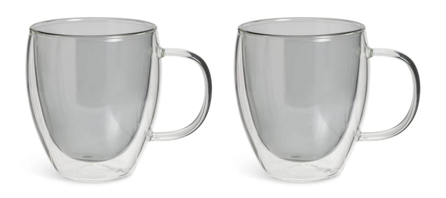 Habitat Double Walled Set Of 2 Coffee Cup - Grey 1 Habitat Double Walled Set Of 2 Coffee Cup - Grey