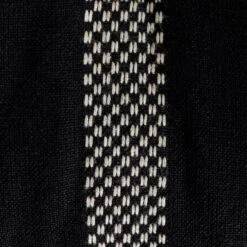 Habitat Woven Stripe Pack Of 2 Seat Cushion - Black -Habitat 1402353 R B001