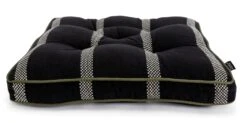 Habitat Woven Stripe Pack Of 2 Seat Cushion - Black -Habitat 1402353 R Z002A