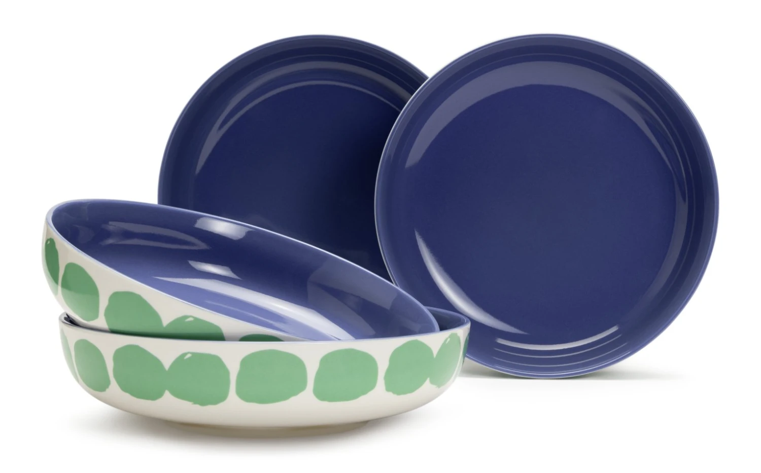 Habitat Abstract 4 Piece Stoneware Pasta Bowl 1 Habitat Abstract 4 Piece Stoneware Pasta Bowl