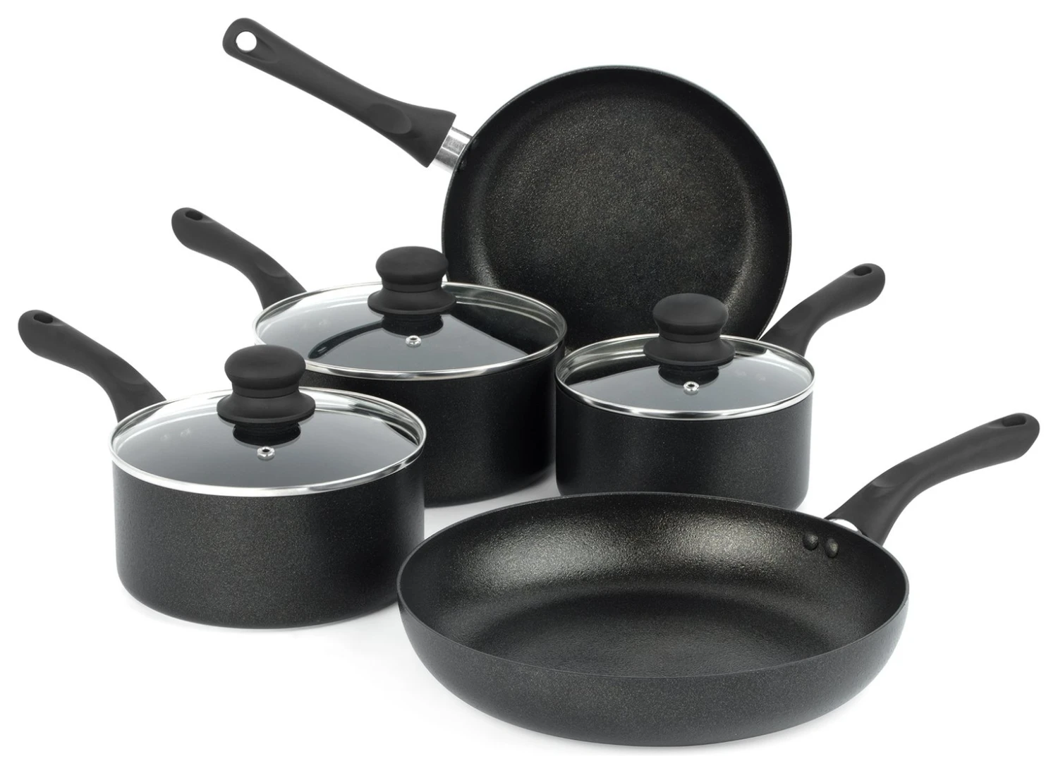 Russell Hobbs Diamond Stone 5 Piece Aluminium Saucepan Set 1 Russell Hobbs Diamond Stone 5 Piece Aluminium Saucepan Set
