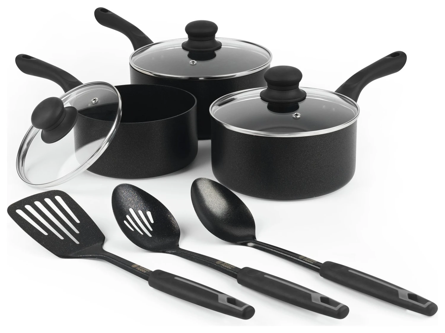 Russell Hobbs Diamond Stone 3 Piece Aluminium Pan Set 1 Russell Hobbs Diamond Stone 3 Piece Aluminium Pan Set