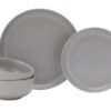 Habitat 12 Piece Stoneware Dinner Set - Matt Grey