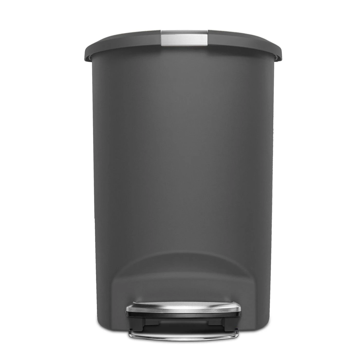 Simplehuman 50 Litre Plastic Semi Round Pedal Bin - Grey 2 Simplehuman 50 Litre Plastic Semi Round Pedal Bin - Grey - Image 2