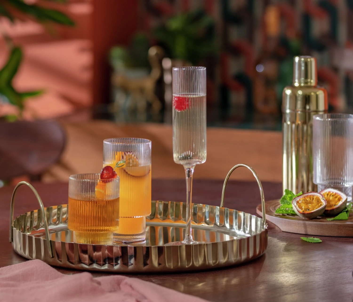 Habitat Gold Tone Tray 2 Habitat Gold Tone Tray - Image 2