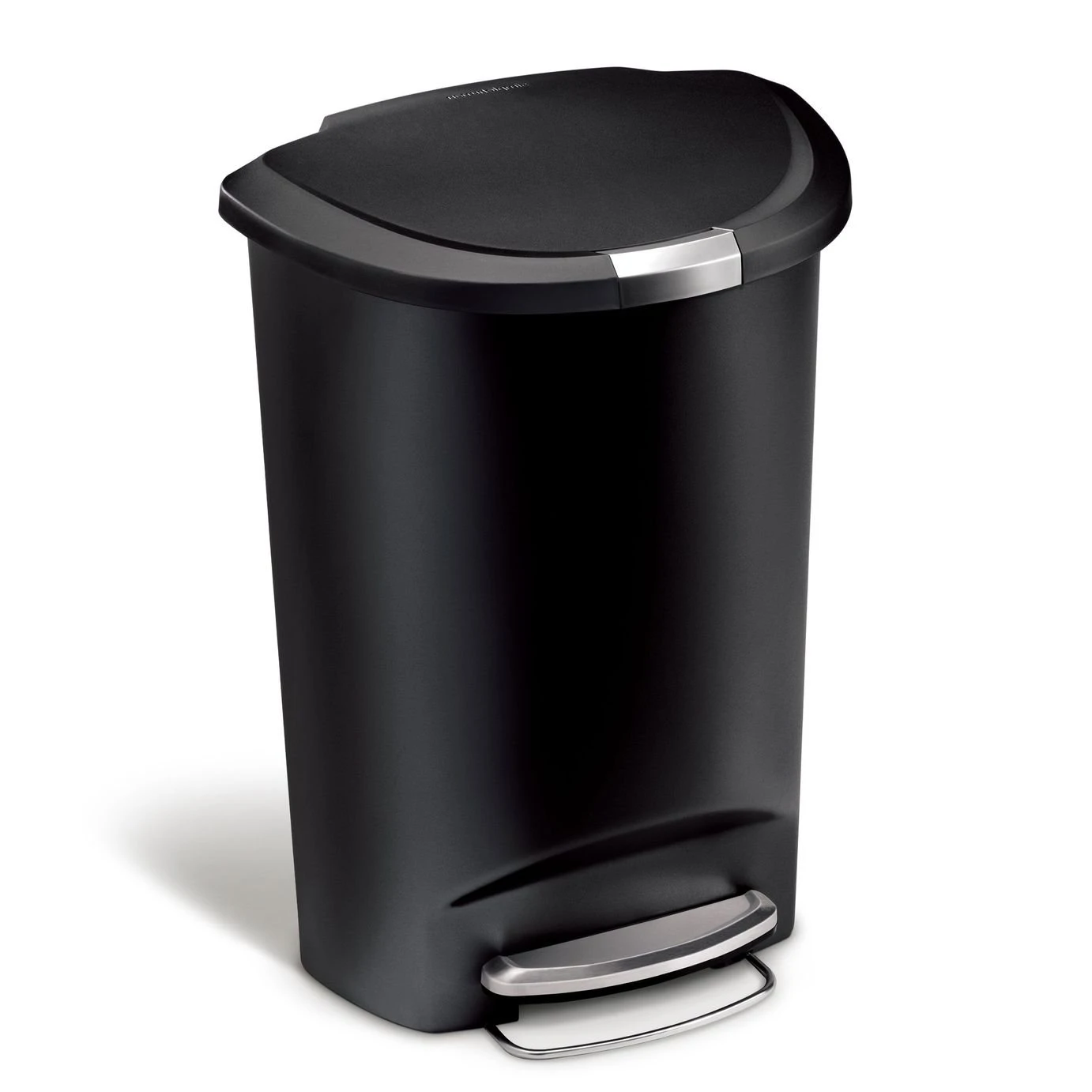 Simplehuman 50L Plastic Semi Round Pedal Bin - Black 1 Simplehuman 50L Plastic Semi Round Pedal Bin - Black