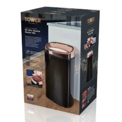 Tower 58L Sensor Bin - Rose Gold & Black -Habitat 3377541 R Z005A
