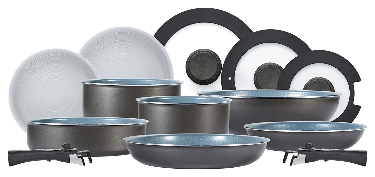 Tower Freedom 13 Piece Aluminium Pan Set - Grey 1 Tower Freedom 13 Piece Aluminium Pan Set - Grey