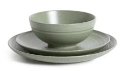 Habitat Textured Ripple 12 Piece Stoneware Dinner Set - Sage 11 Habitat Textured Ripple 12 Piece Stoneware Dinner Set - Sage -Habitat 4353492 R Z002A