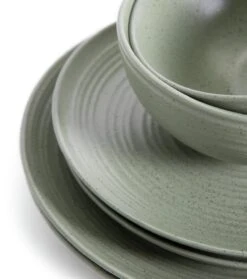 Habitat Textured Ripple 12 Piece Stoneware Dinner Set - Sage 14 Habitat Textured Ripple 12 Piece Stoneware Dinner Set - Sage -Habitat 4353492 R Z005A