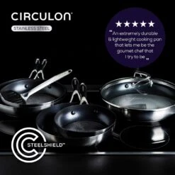 Circulon S Series 30cm Stainless Steel Stock Pot -Habitat 7048955 R Z007A