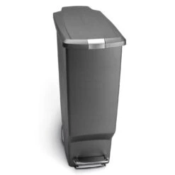 Simplehuman 40 Litre Plastic Slim Pedal Bin - Grey