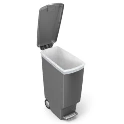 Simplehuman 40 Litre Plastic Slim Pedal Bin - Grey -Habitat 7277070 R Z003A