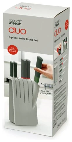 Joseph Joseph Duo 5 Piece Knife Block Set - Multicoloured -Habitat 8490454 R Z005A