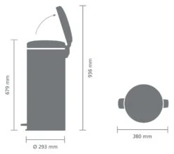 Brabantia New Icon 30 Litre Bin - Platinum -Habitat 8491491 R Z020A