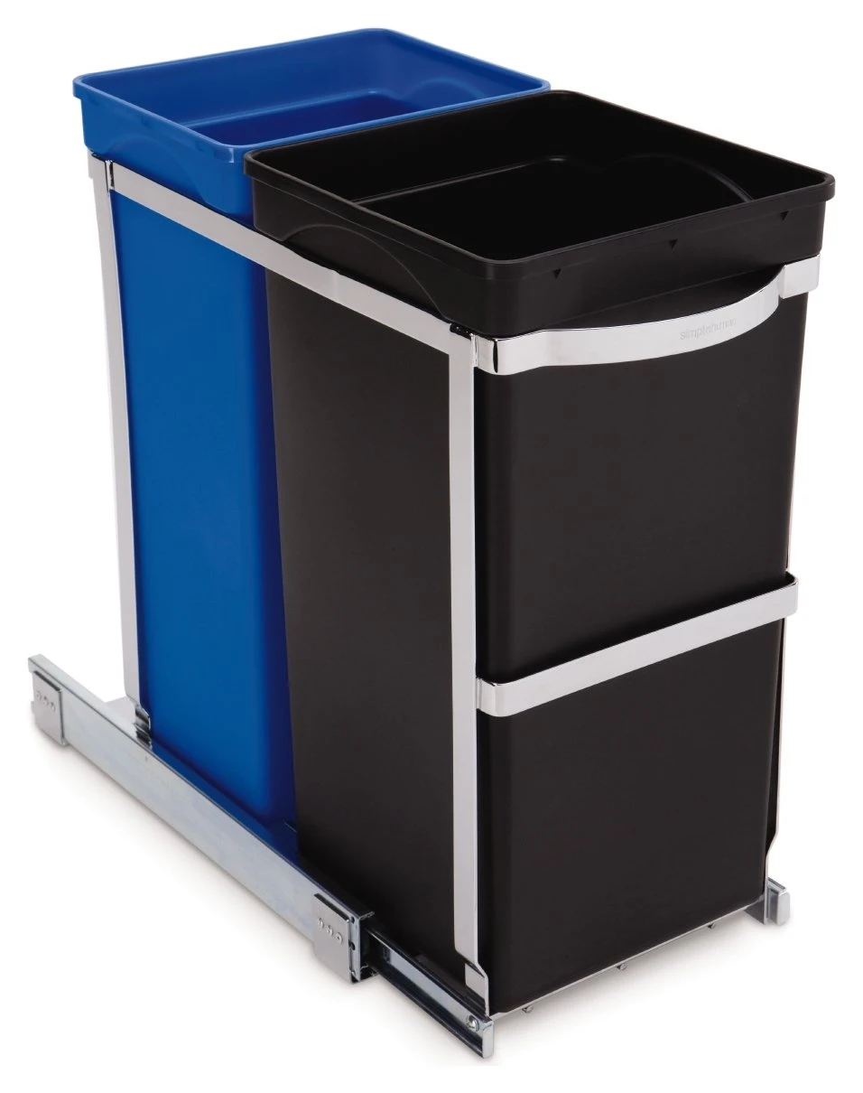 Simplehuman 35 Litre Recycle Bin In Cabinet - Multicoloured 1 Simplehuman 35 Litre Recycle Bin In Cabinet - Multicoloured