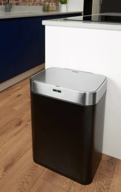 Tower 60 Litre Recycling Sensor Bin - Black 14 Tower 60 Litre Recycling Sensor Bin - Black -Habitat 8719898 R Z007A