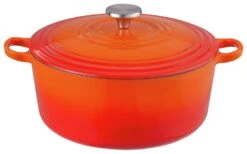 Habitat 5.3 Litre Cast Iron Casserole Dish - Orange