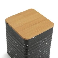 Habitat Set Of 5 Speckle Bamboo Storage - Black -Habitat 9208212 R Z003A