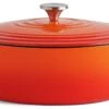 Habitat 4.7 Litre Cast Iron Oval Casserole Dish - Orange