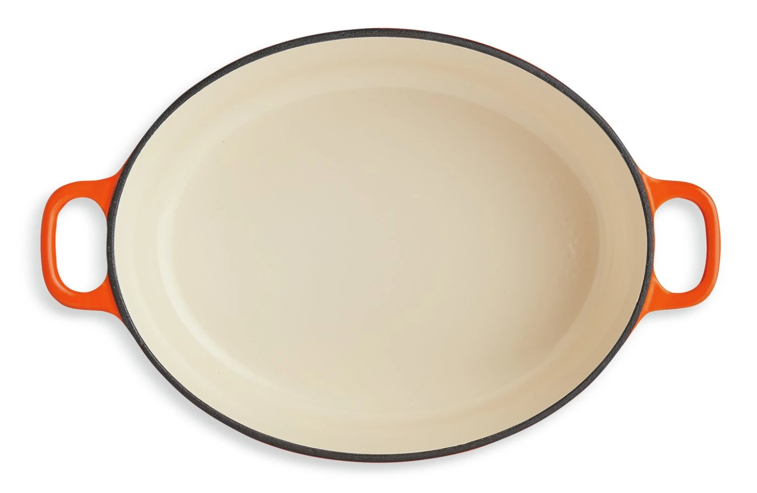 Habitat 4.7 Litre Cast Iron Oval Casserole Dish - Orange 3 Habitat 4.7 Litre Cast Iron Oval Casserole Dish - Orange - Image 3