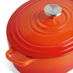 Habitat 4.7 Litre Cast Iron Oval Casserole Dish - Orange 11 Habitat 4.7 Litre Cast Iron Oval Casserole Dish - Orange -Habitat 9212363 R Z005A