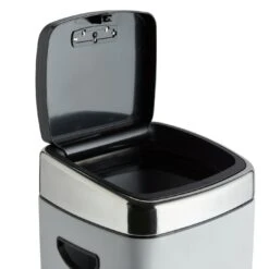 Habitat 30 Litre Square Touch Top Bin - Gunmetal -Habitat 9212662 R Z003A