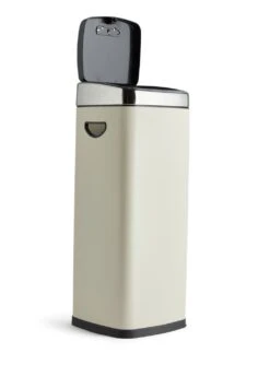 Habitat 30 Litre Square Touch Top Bin - Cream -Habitat 9212679 R Z002A
