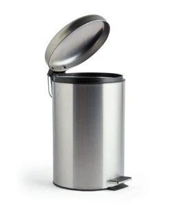 Habitat 12 Litre Domed Pedal Bin - Silver -Habitat 9212703 R Z002A